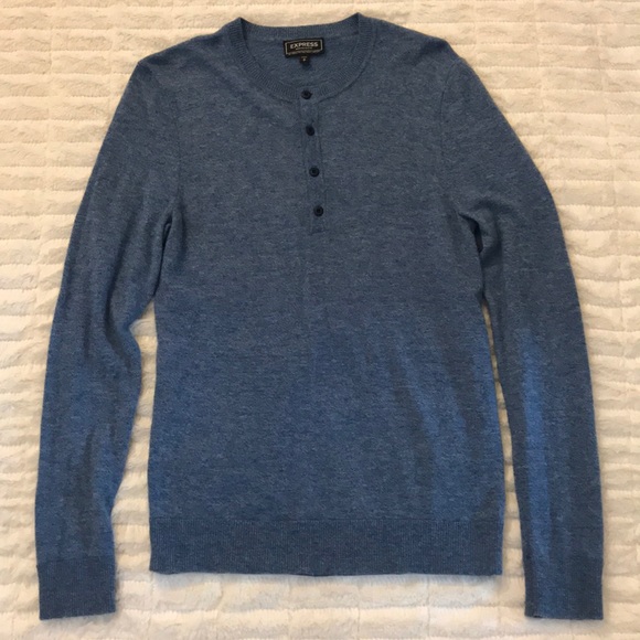 Express Other - Light blue 3/4 button up Express Henley